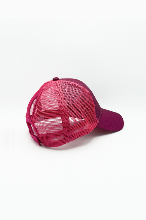Glitter PonyCap® – Shimmer Cotton Ponytail Cap