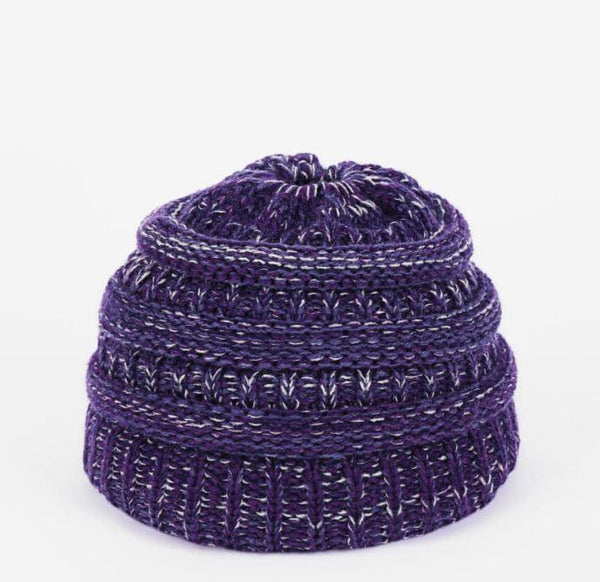 PonyCap® Kids Beanie – Cozy Ponytail Knit Hat